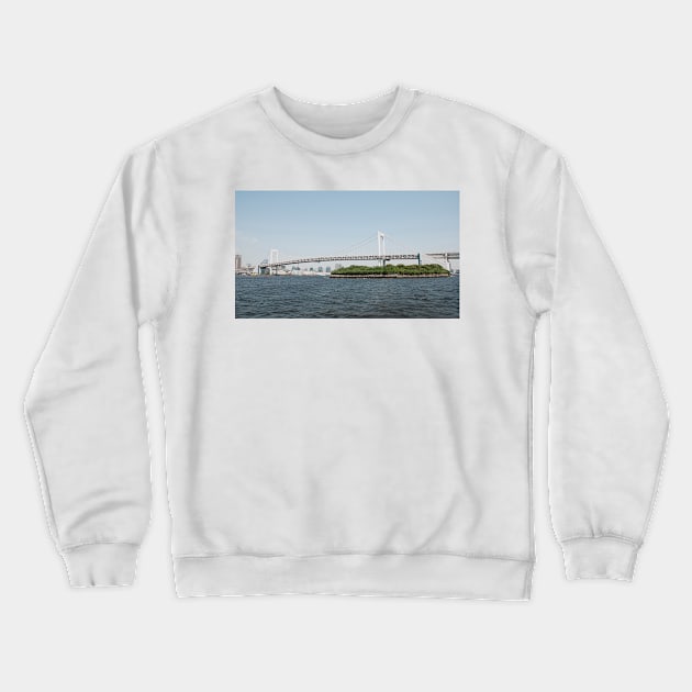 Tokyo Bridge With Island Crewneck Sweatshirt by jojobob